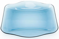 Тарелка 27.5Х26cm сервировочная Nettuno, голубая, стекло зак
