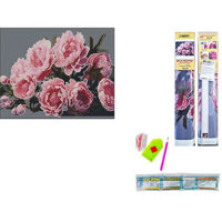 Картина по номерам Strateg 57306 Mozaic cu diamante 40x50cm Ramura de bujor