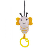 Игрушка-подвеска BabyJem 832 Jucarie din plus cu vibratii Albinuta Gri (6+ luni)