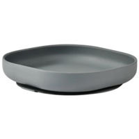 Seturi pentru hrănire bebelușilor Beaba B913550 Farfurie silicon cu ventuza Mineral Grey