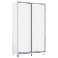 Dulap Mobildor-Lux Aron-S uși glisante din PAL (140x60x200H cm) Alb Brilliant