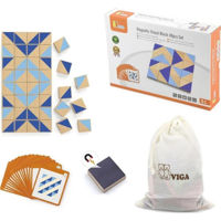 Настольная игра Viga 50642 Setul de joc din lemn Mozaic magnetic de la Viga
