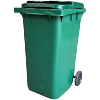 Урна для мусора Hydro S Tomberon din plastic cu roti din cauciuc, 240 L, verde, 8001246