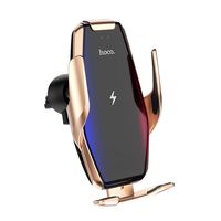 Hoco S14 Surpass (Wireless Charger 15W) [Gold] Suport auto cu încărcător wireless