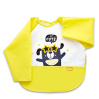 Bavetica cu maneca lunga si buzunar BabyJem Polly Bib Yellow