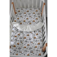 Детское постельное белье Veres 154.5.04.5 Сменная постель Фланель серые звёзды на белом (90*110/40*60) (3ед.)