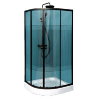 Cabină de duș Linia H2O Malta 900x900x1950 /130 4 мм черный