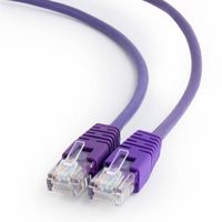 0.25m, Patch Cord  Purple, PP12-0.25M/V, Cat.5E, Cablexpert, molded strain relief 50u" plugs