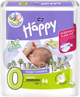 Подгузники для маловесных детей Bella Happy Before Newborn (до 2 кг) 46 шт