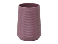 Pahar pentru periute de dinti "Dungi orizontale", violet, din plastic