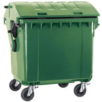 Урна для мусора Hydro S Tomberon din plastic cu capac oval, 1100 L, verde 8001232