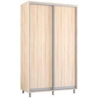 Dulap Mobildor-Lux Aron cu uși glisante (140x60x200H cm) Sonoma