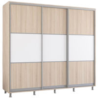 Dulap Mobildor-Lux Aron uși glisante din PAL orizontal (250x60x200H cm) Sonoma