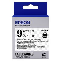 Tape Cartridge EPSON LK3TBW; 9mm/9m Strong Adhesive, Black/Clear, C53S653006