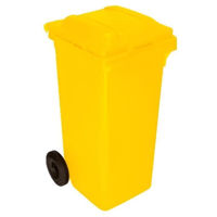 Урна для мусора Hydro S Tomberon cu capac si roti, 120 L, galben 8001209