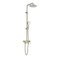 Panou de duș Gappo G2406-3 Satin Gold, cu bara dus