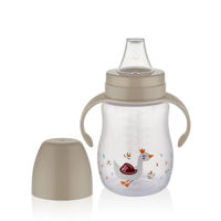 Поильник BabyJem 749 Biberon cu toarte si tetina din silicon Mink, 250 ml