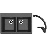 Мойка кухонная со смесителем Dr.Gans Astra 780 + SanDonna F 1069 negru