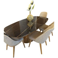 Masă Dizayno Home Browni 198x104x78cm Black (083047)