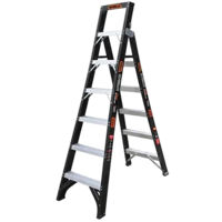 Лестница Lider-Tech LDR2000 Scara dubla fibra de sticla, 2x7 trepte, H=3.53m, sarcina max.180kg