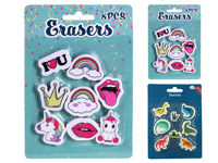 Set radiere 8buc "Emoticoane/Dino"