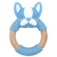 Iinel dentiție Bibipals Teething Ring Koala, Blue and White