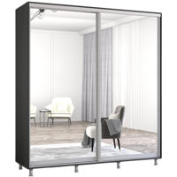 Шкаф Mobildor-Lux Aron-S uși glisante din oglinzi (190x60x240H cm) Anthracite