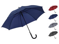 Зонт-трость D58cm однотонный, ручка-крючок, 4 цвета