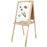 Set de creație Hape E2001 Șevalet din bambus cu două fețe Înainte cu un pas