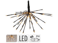 Figurina 72LED "Inflorescenta" extra alb-cald D45cm, sarma neagra