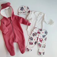 Set Pampy (3-6 luni) Pink & White