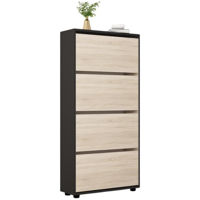 Raft pentru încălțăminte Mobildor-Lux Leo 60x27x164H cm Anthracite/Sonoma