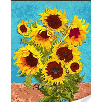 Картина по номерам Strateg R 9 /10 (GS1623)(73974) Floarea soarelui, 40x50 cm