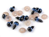 Ochi pentru jucării cu dispozitiv de siguranță, Ø12 mm / albastru