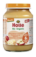 Piure Holle mere, banane si grau spelt (6+ luni) 190 g