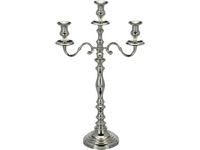 Candelabru nichelat pentru 3 lumanari 57.5cm