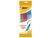 Set de stilouri cu bilă Bic Round Stic, 6 buc, 3 culori