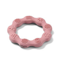 Inel dentitie din silicon Babyono Ring Pink