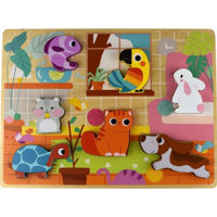 Головоломка Tooky Toy R25 / 9 (72899) деревянная с питомцами TH635