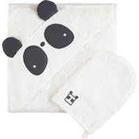 Аксессуар для купания Premaman PBRF1P-ECR-UNQ Prosop de baie cu gluga si manusa Panda