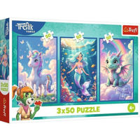 Пазл Trefl 34879 Puzzles 3x50 Together in a colourful world, Kazstudio SA The Treflik Family