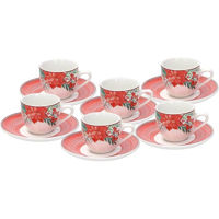 Чашка Promstore 54101 Set cani 6buc, Tognana Dolce Natale cu farfurioare, portelan