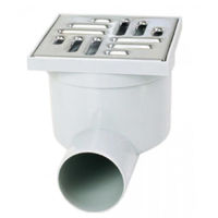 Душевой трап ZMM Maxpol 18451 Sifon de pardoseala PP D.50x90° orizontal (gri) cu grila inox (100x100x105mm) 2161