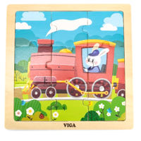 Puzzle din lemn “Locomotivă” 9 elem. VIGA