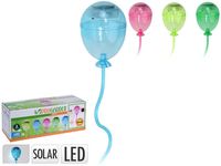 Set felinare pe baterie solara "Balon" 2buc D11cm, multicolore, plastic