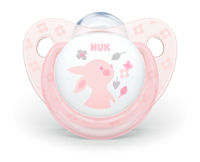 NUK Suzeta silicon Baby Rose 0-6luni in cutie