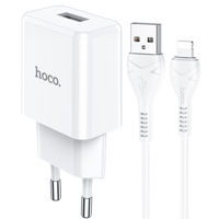 Hoco Wall Charger with Сable USB to Lightning N9 2.1A Especial, White