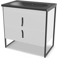 Шкаф под умывальник Orka Modena 80 White (lavoar black)