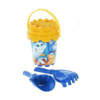 Игрушка Promstore 50611 Набор игрушек для песка в ведерке с рисунком 4ед, 26x14cm
