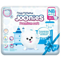 Аксессуар для самых маленьких Joonies 953200 Premium Soft Подгузники, NB (0-5 кг), 24 шт.